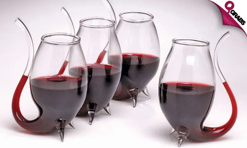 Beverage Glass with Tube Straw!